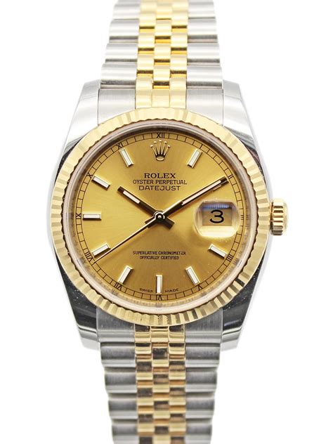 rolex 36mm datejust two tone.